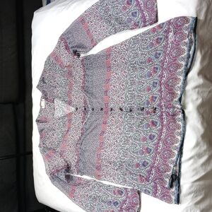 Converse One Star sheer colored womens button down top